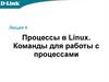 Процессы в Linux. Команды для работы с процессами  (лекция 4)