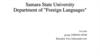 Samara State University Department of "Foreign Languages"