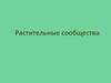 Растительные сообщества