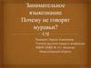 Занимательное языкознание. Почему не говорят муравьи?