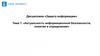 Актуальность информационной безопасности, понятия и определения. Тема 1