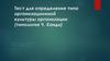 Тест для определения типа организационной культуры организации (типология Ч. Ханди)