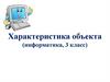 Характеристика объекта  (3 класс)