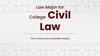 Law Major for College. Civil Law
