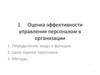 Оценка эффективности управления персоналом в организации