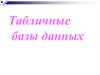 Табличные базы данных