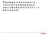 Пример планового техобслуживания автомобиля (1 пост / 1 механик)