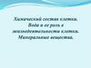 Химический состав клетки. Вода и ее роль в жизнедеятельности клетки. Минеральные вещества