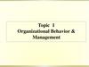 Organizational Behavior & Management