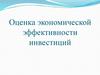 Оценка экономической эффективности инвестиций