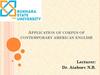 Application of corpus of contemporary american english