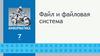 Файл и файловая система  (7 класс)