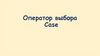 Оператор выбора Case