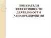 Показатели эффективности деятельности авиапредприятия