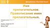 Имя прилагательное как часть речи. Лексико-грамматические разряды прилагательных