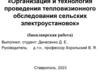 Организация и технология проведения тепловизионного обследования сельских электроустановок
