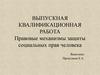 Правовые механизмы защиты социальных прав человека. Выпускная квалификационная работа