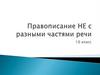 Не со словами разных частей речи. Правила написания