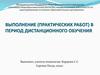 Выполнение (практических работ) в период дистанционного обучения