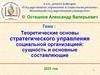 Теоретические основы стратегического управления социальной организацией: сущность и основные составляющие
