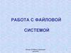 Работа с файловой системой  (лекция 10)