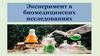 Эксперимент в биомедицинских исследованиях