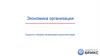 Экономика организации. Сущность и формы организаций в рыночной среде. Часть 1