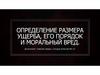 Определение размера ущерба, его порядок и моральный вред