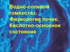 Водно-солевой гомеостаз. Физиология почек. Кислотно-основное состояние