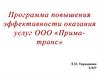 Программа повышения эффективности оказания услуг ООО «Приматранс»