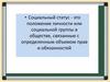 Социальный статус.  Социальное положение