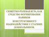 Сюжетно-ролевая игра, как средство формирования конструктивного взаимодействия у старших дошкольников