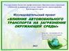 Влияние автомобильного транспорта на загрязнение окружающей среды