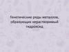 Генетические ряды металлов, образующих нерастворимый гидроксид
