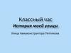 Классный час "История моей улицы". Улица Авиаконструктора Петлякова