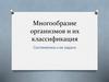 Многообразие организмов и их классификация. Систематика и её задачи