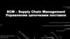 SCM – Supply Chain Management. Управление цепочками поставок