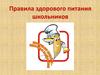 Правила здорового питания школьников
