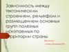 Зависимость между тектоническим строением, рельефом и размещением основных групп полезных ископаемых по территории страны