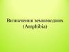 Визначення земноводних (Amphibia)