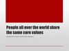 People all over the world share the same