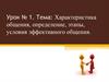 Характеристика общения, определение, этапы, условия эффективного общения