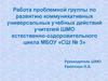 Работа проблемной группы по развитию коммуникативных универсальных учебных действий учителей ШМО
