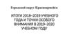 Итоги 2018 - 2019 учебного года и точки особого внимания в 2019 - 2020 учебном году