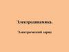 Электродинамика. Электрический заряд