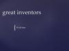 Great inventors