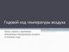 Годовой ход температуры воздуха
