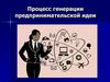 Процесс генерации предпринимательской идеи. Логика предпринимательской деятельности