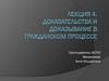 Доказательства и доказывание в гражданском процессе. Лекция 4