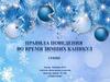 Правила поведения во время зимних каникул. 1-4 класс
